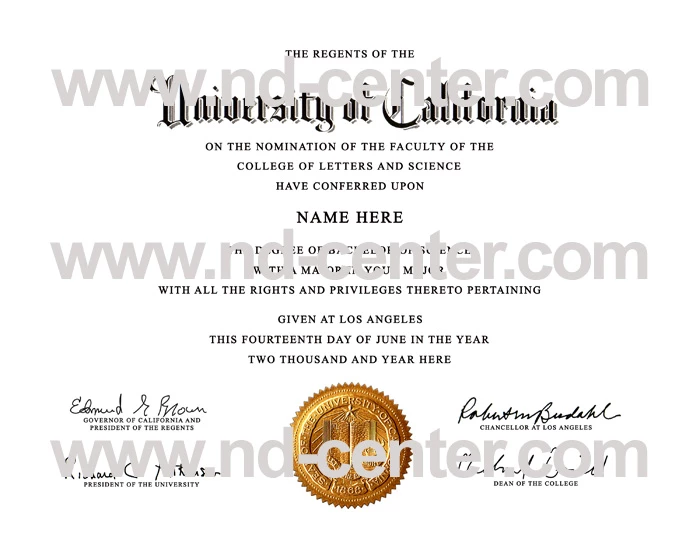 University of California Los Angeles Diploma